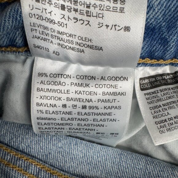 Levis Premium Jeans Womens Size 32x26 Light Stone Wash Wedgie Straight Fit - Picture 10 of 12